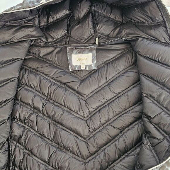 Laundry by Shelli Segal Hooded Down Quilt Puffer Down Animal Print Size 3X - Picture 7 of 14